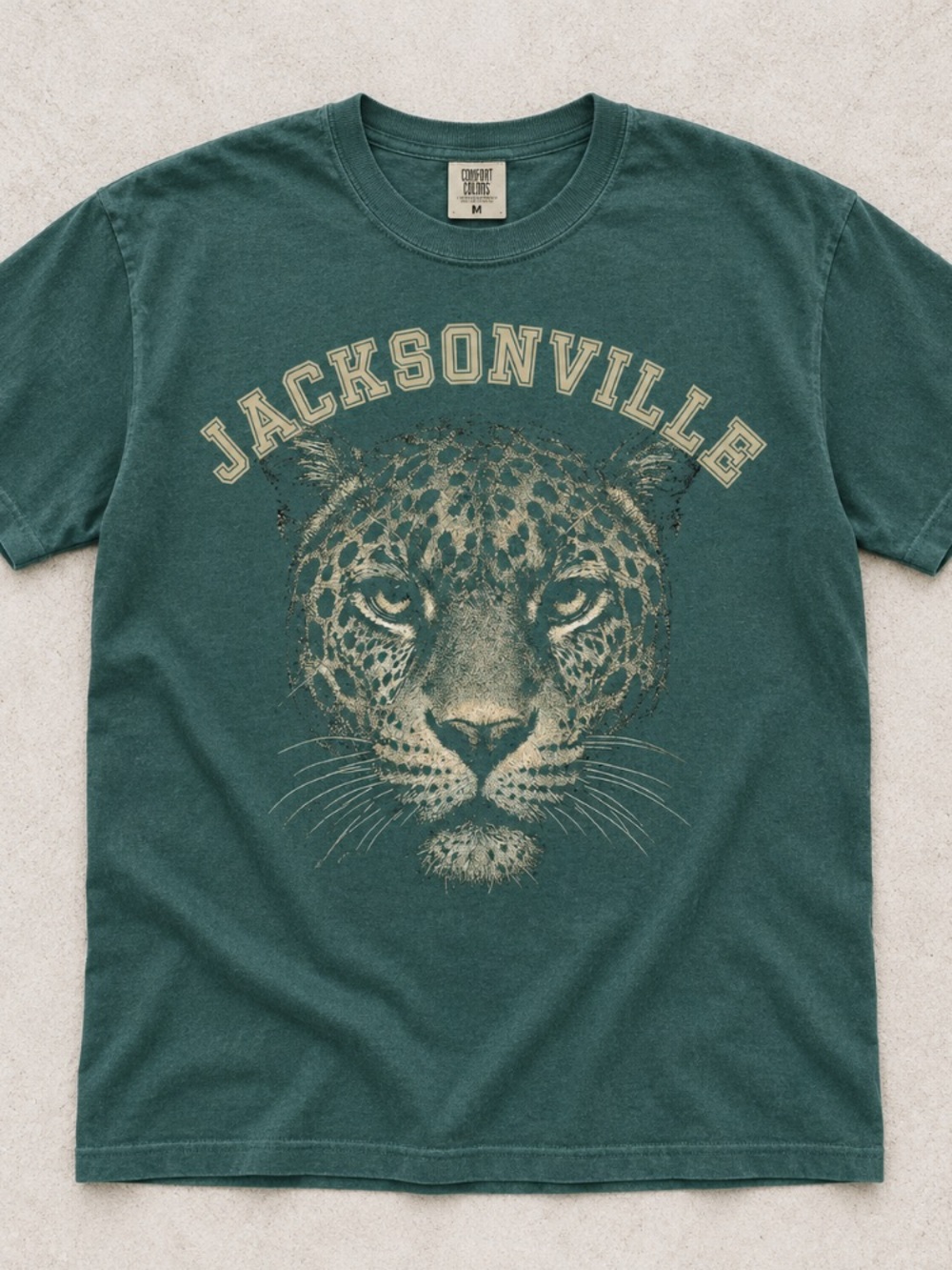 Comfort Colors Jacksonville Jaguar Big Cat Sports Bluespruce T-Shirt